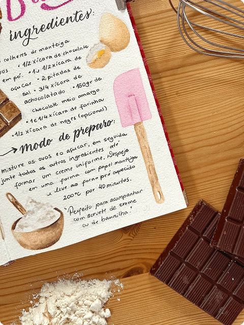 Ilustração de uma spatula com aquarela